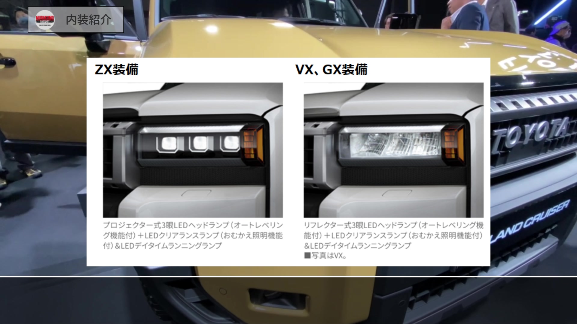 新車外し】ランクル250 VX 純正ヘッドライト 角目 左右セット ランクル 